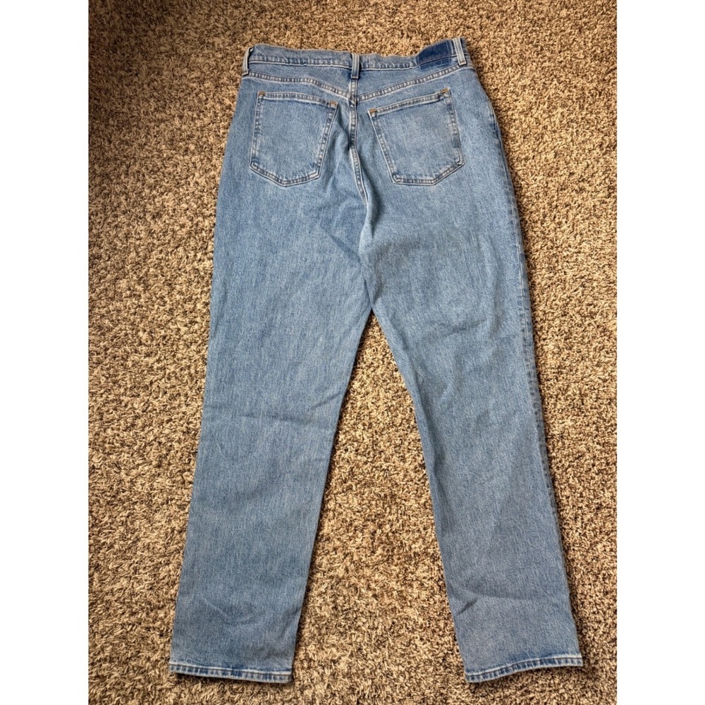 Abercrombie & Fitch Curve Love 90s Straight Ultra High Rise Jeans Light Wash 16L - Picture 6 of 6